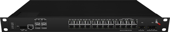 75 Seri 2XSFP 24G Industrial Ethernet Switch Rack Mounted 24 Port POE Switch
